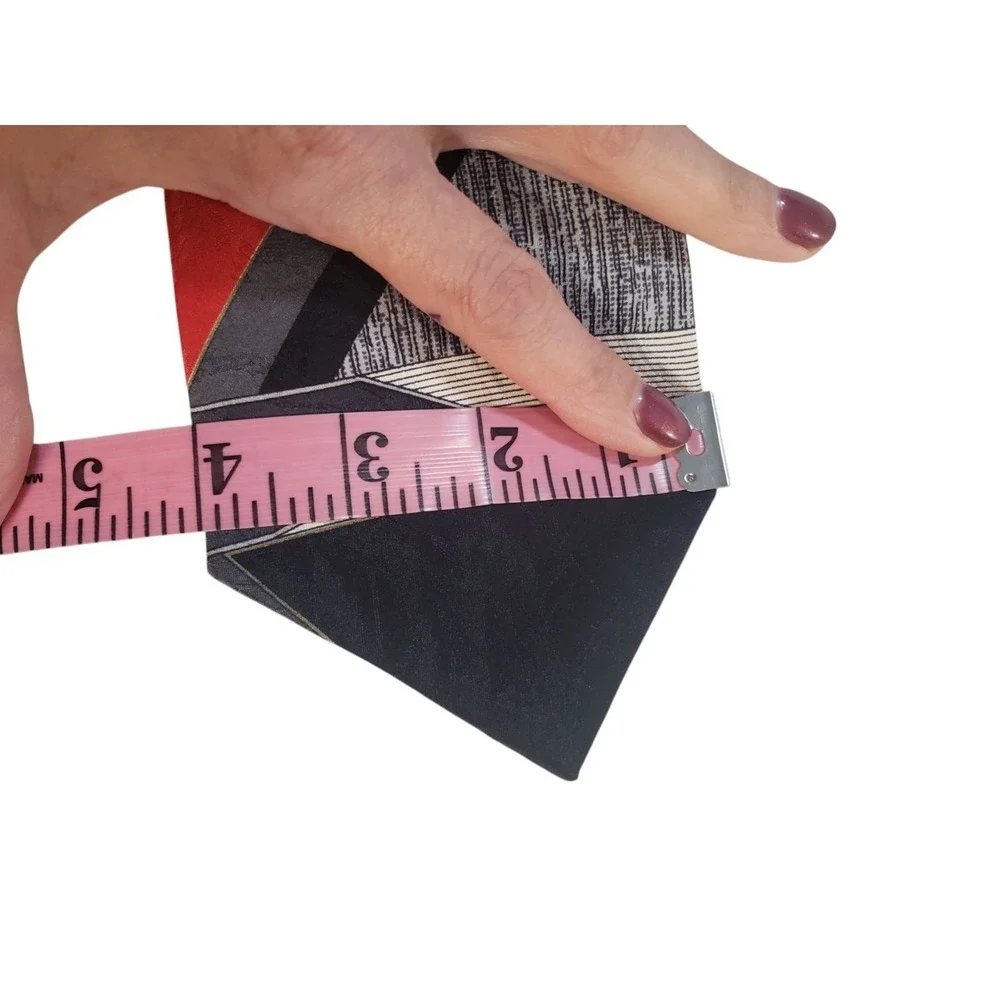 Zionetti Mens Tie Necktie Designer‎ Luxury Black Gray Red Geometric Italian Silk